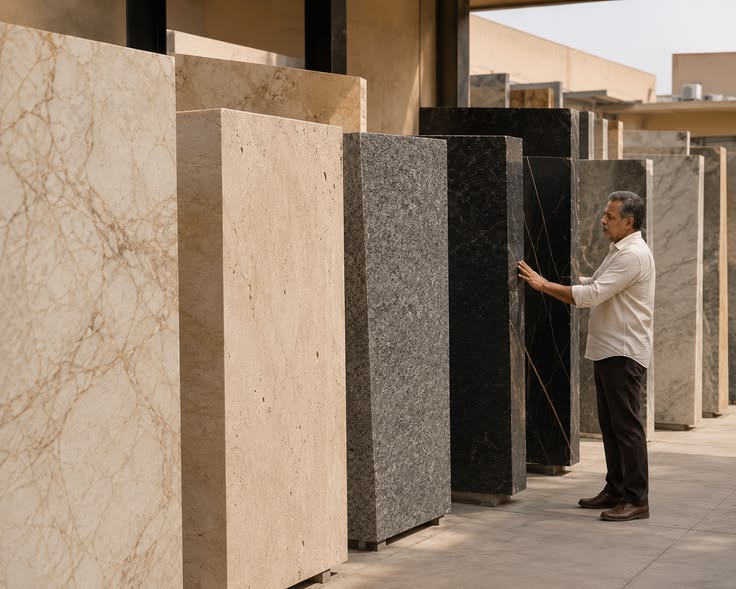 Granite and marble slabs for projects in Eluru